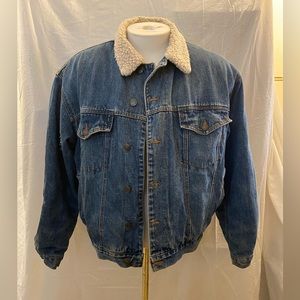 Avalon Collection Men’s Fleece Lined Denim Jacket, M